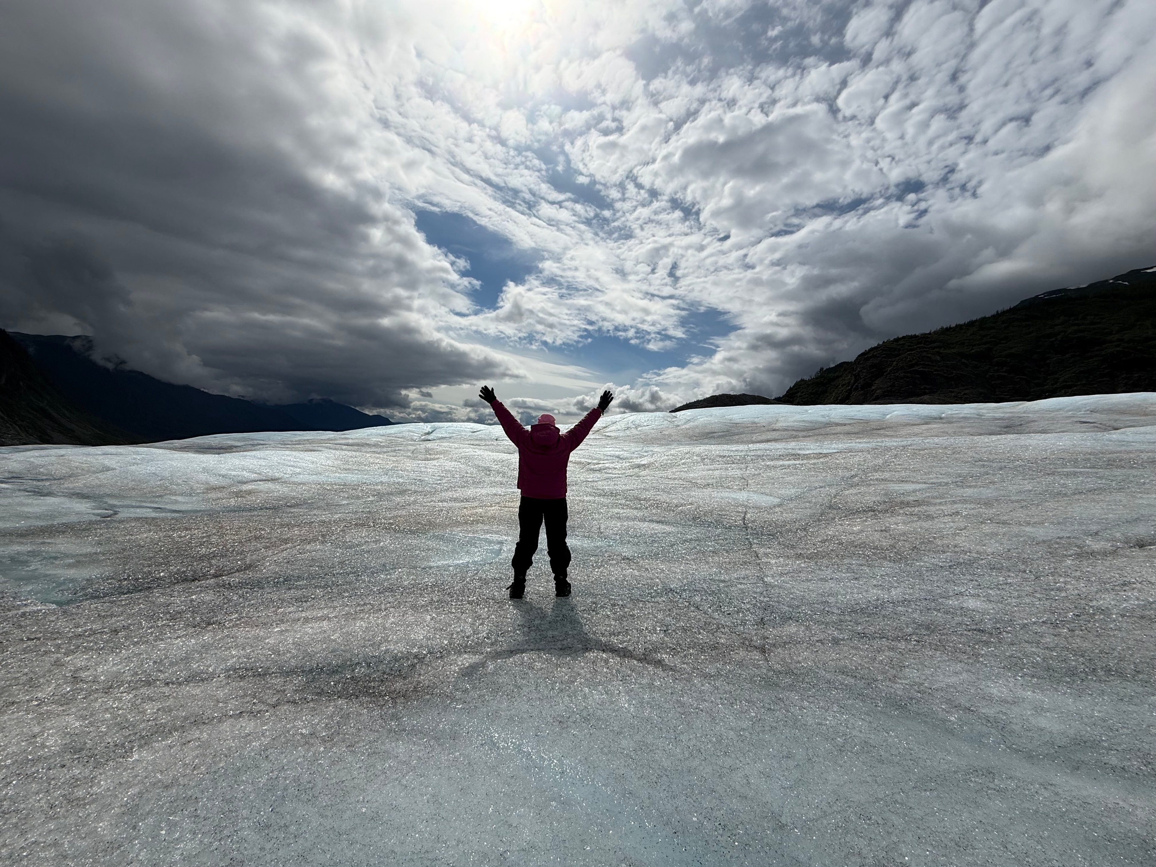 Laurie Barr on a glacier adventure